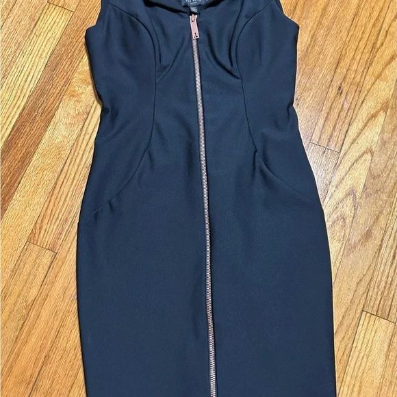 Ted Baker Ravana front-zip dress in Black - Size US 4 - Picture 6 of 13